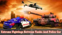 Tank Attacks Police Cars : Panzer War 2021 Screen Shot 0