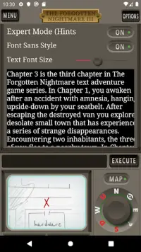 The Forgotten Nightmare 3 Text Adventure Game Screen Shot 3