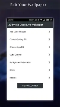 3D Photo Cube Live Wallpaper Screen Shot 2