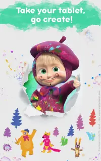 Masha and the Bear: Coloring Screen Shot 14