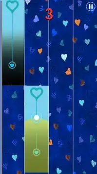 Blue Heart Piano Tiles Screen Shot 0