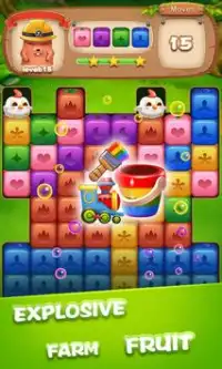 Fruit Block Boom - Puzzle Crush Legend Screen Shot 1