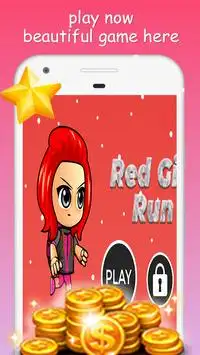 Red Girl Run - Anime Princess Runner Screen Shot 0