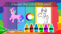 Pony Färbung Buch für Kinder Screen Shot 1