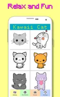 Kawaii Cat Color By Number - Pixel Art Screen Shot 5