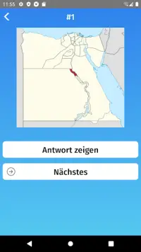 Ägypten - Landkarten Quiz Spiel Screen Shot 4