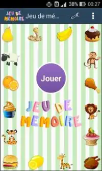 Jeu de mémoire pour enfants Screen Shot 0