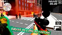 ज़ोंबी स्निपर गन 3 डी शहर गेम Screen Shot 0