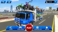 Motosiklet Taşıyıcı Kamyon Oyunu 2019 Screen Shot 10