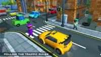 Taksi Simülatörü: Bloklu Taksi Oyunu Screen Shot 16