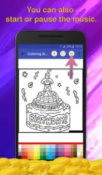 Happy birthday Coloring Page Screen Shot 6