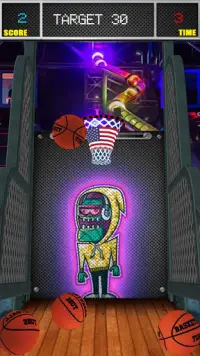 バスケットボールトーズスター数| リアル3Dシューティングゲーム Screen Shot 2