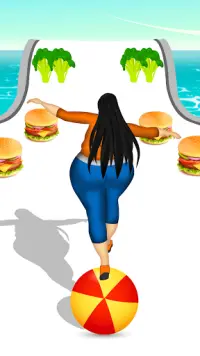 Fat Body 2 fit race food run girl racing game 3d Screen Shot 3