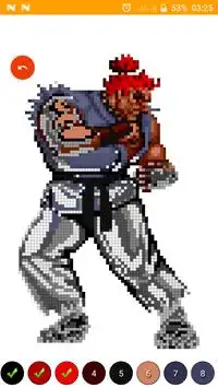 Color by Number Street Fighter : Pixel Art Screen Shot 0