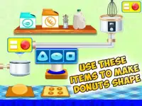 डोनट मेकर - बेकरी पाक कला गेम Screen Shot 8