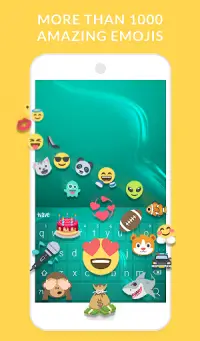 Wave Keyboard Background - Animations, Emojis, GIF Screen Shot 2