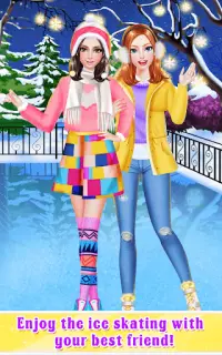 Winter Fun: Ice Skating Girls Screen Shot 9