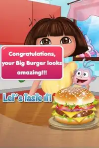 Dora Cooking Burger Screen Shot 2