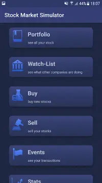 Stock Market Simulator Screen Shot 2