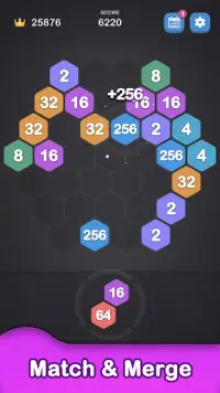 2048 Hexagon-Number Merge Game Screen Shot 0