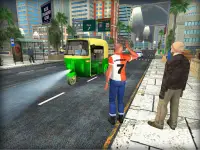 City rickshaw auto - tuk tuk simulador de condução Screen Shot 4