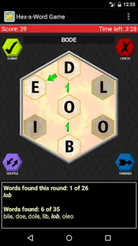 Hex-a-Word Game Screen Shot 5