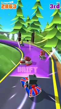 Blocky Racer - Endless Racing Screen Shot 1