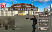 wild rhino city destroyer Screen Shot 0