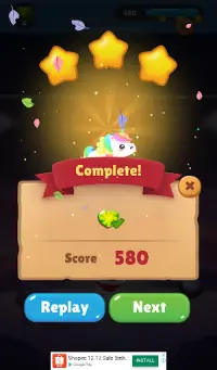 Puffy Bubble Unicorn Shooter - Time killing games Screen Shot 9