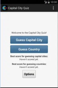 Capital City Quiz Screen Shot 0
