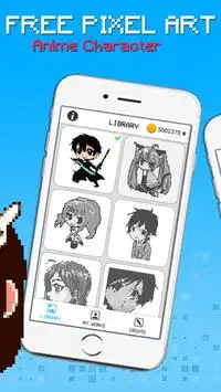 Manga Pixel Art - Anime Coloring By Number Screen Shot 1