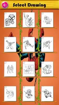 Learn to color the amazing Spider-man Screen Shot 1