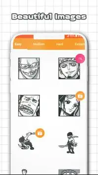 Color by number - One Piece Sandbox Pixel Screen Shot 1
