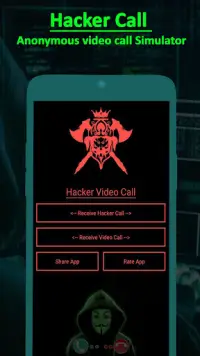 Hacker Call - Anonymous video call Simulator Screen Shot 1