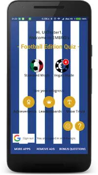 EMBRO's Football Quiz Screen Shot 1