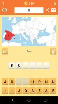 Países Europa Trivial Quiz Screen Shot 3