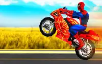 Superhero Spider: Moto Bike racing Screen Shot 4