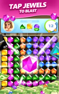 Jewel Blast & Diamond Crush Puzzle Game to BIG WIN Screen Shot 11