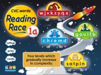 Reading Race 1a: CVC word LITE Screen Shot 7