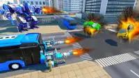 Us Police Bus Robot Transform War Robot Game Screen Shot 1