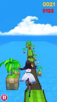 Принцесса бежать в остров приключений: Гонки бегун Screen Shot 2