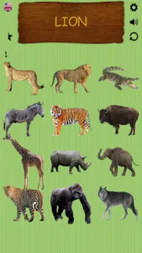 Wild Animals - Learning Name of Animals Screen Shot 2