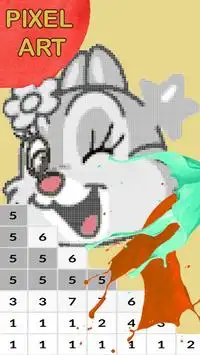Little Chipmunk Pixel Art - Number Coloring Books Screen Shot 2