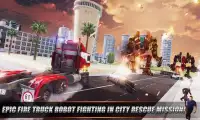 Robot Transformation City Wars - Fire Truck Sim Screen Shot 3
