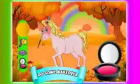Unicornio beauty makeover salon - juego spa pony Screen Shot 1