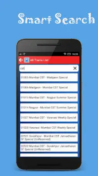 Indian Rail Offline Time Table Screen Shot 2