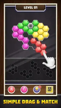 Hexa Block Jigsaw - Classic Hexa Block Puzzle Game Screen Shot 4