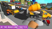 Blocky Highway Road Building Screen Shot 12