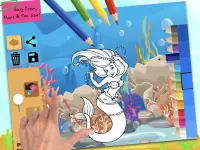 Mermaid coloring pages Screen Shot 7