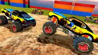 Monster truck high ramp driving race stunt game Screen Shot 0